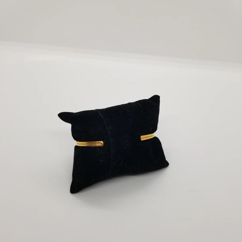 gold tone gray druzy cuff bracelet